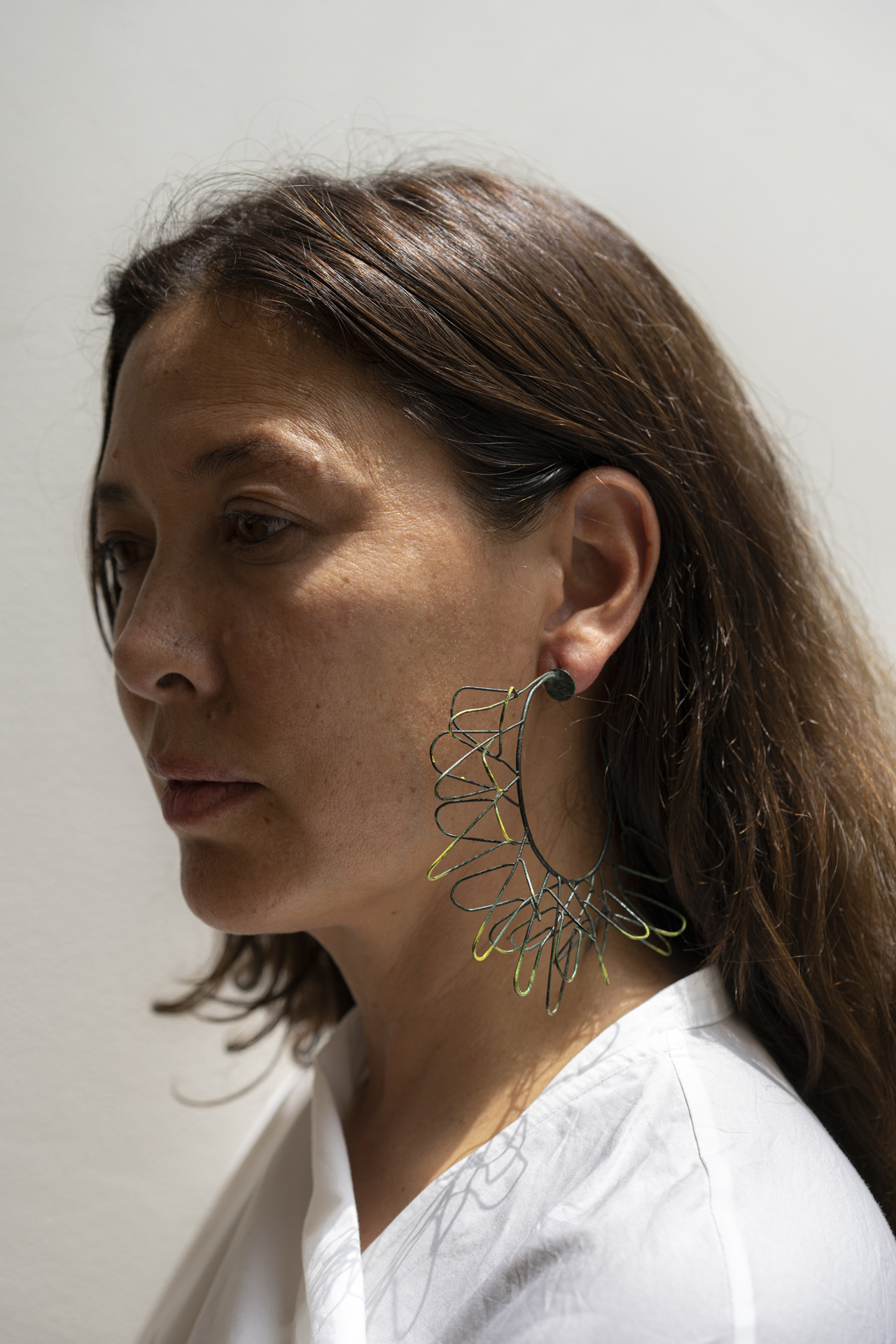 Container Odd Earrings Green